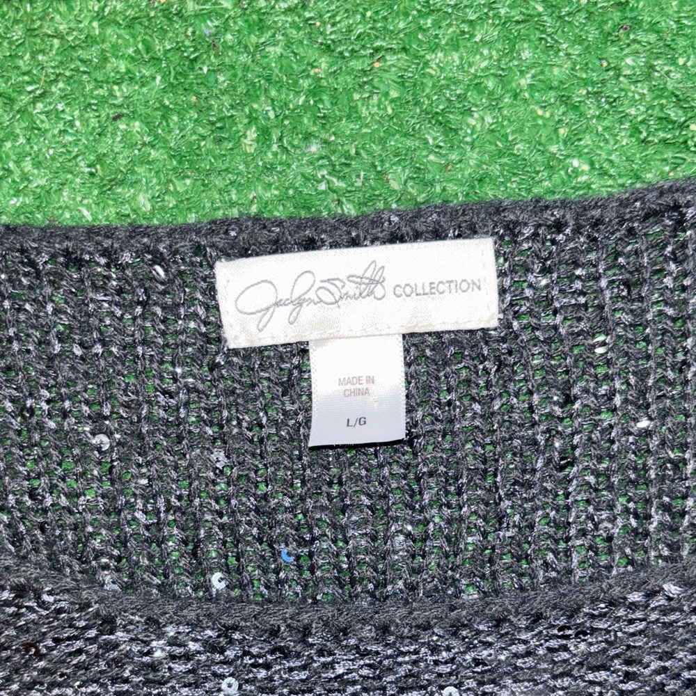 Women's Gray shimmering Sweater - Picture 7 of 12